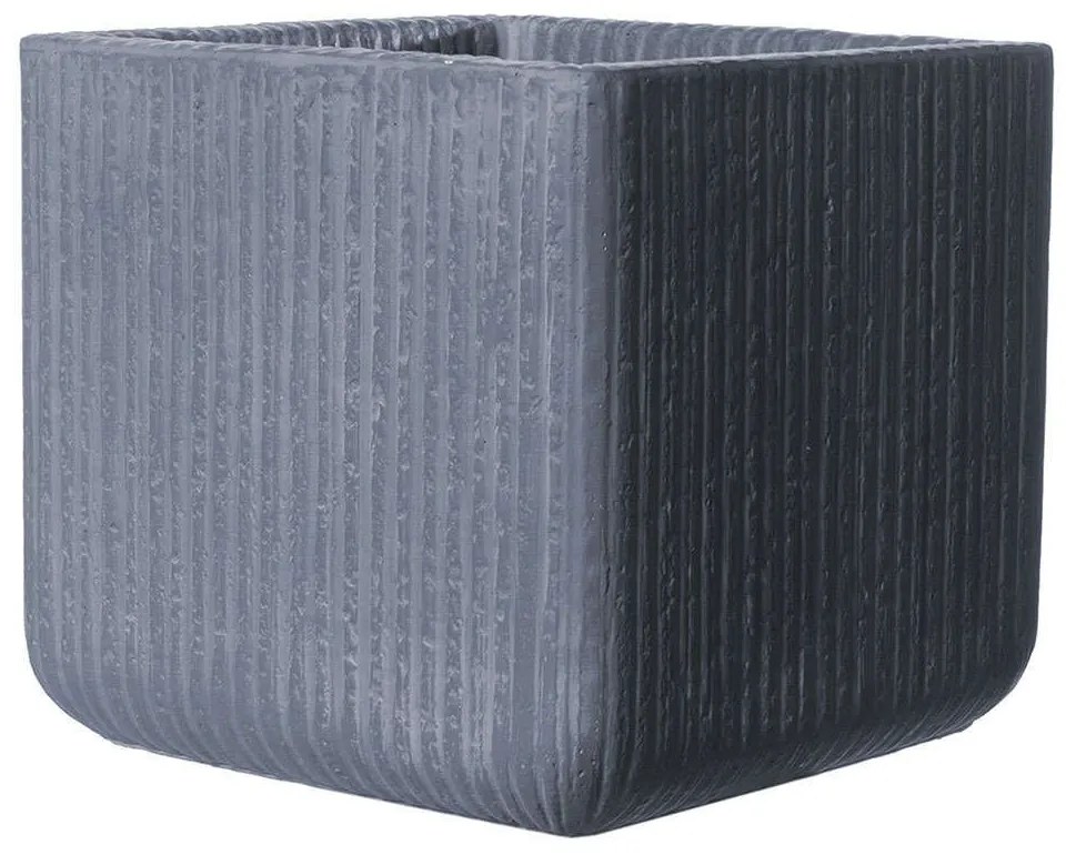 Κασπώ Πήλινο Stripe B-4170-8 30x30x27cm Dark Grey Supergreens Clay