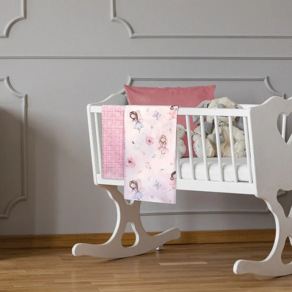 Σεντόνια Βρεφικά 8849 (Σετ 2τμχ) Pink-Dusty Rose Greenwich Polo Club Crib 70x120cm 100% Βαμβάκι
