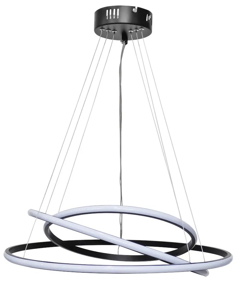 Φωτιστικό Οροφής LED Step Dimmable Heronia Cronos Black 01-0358