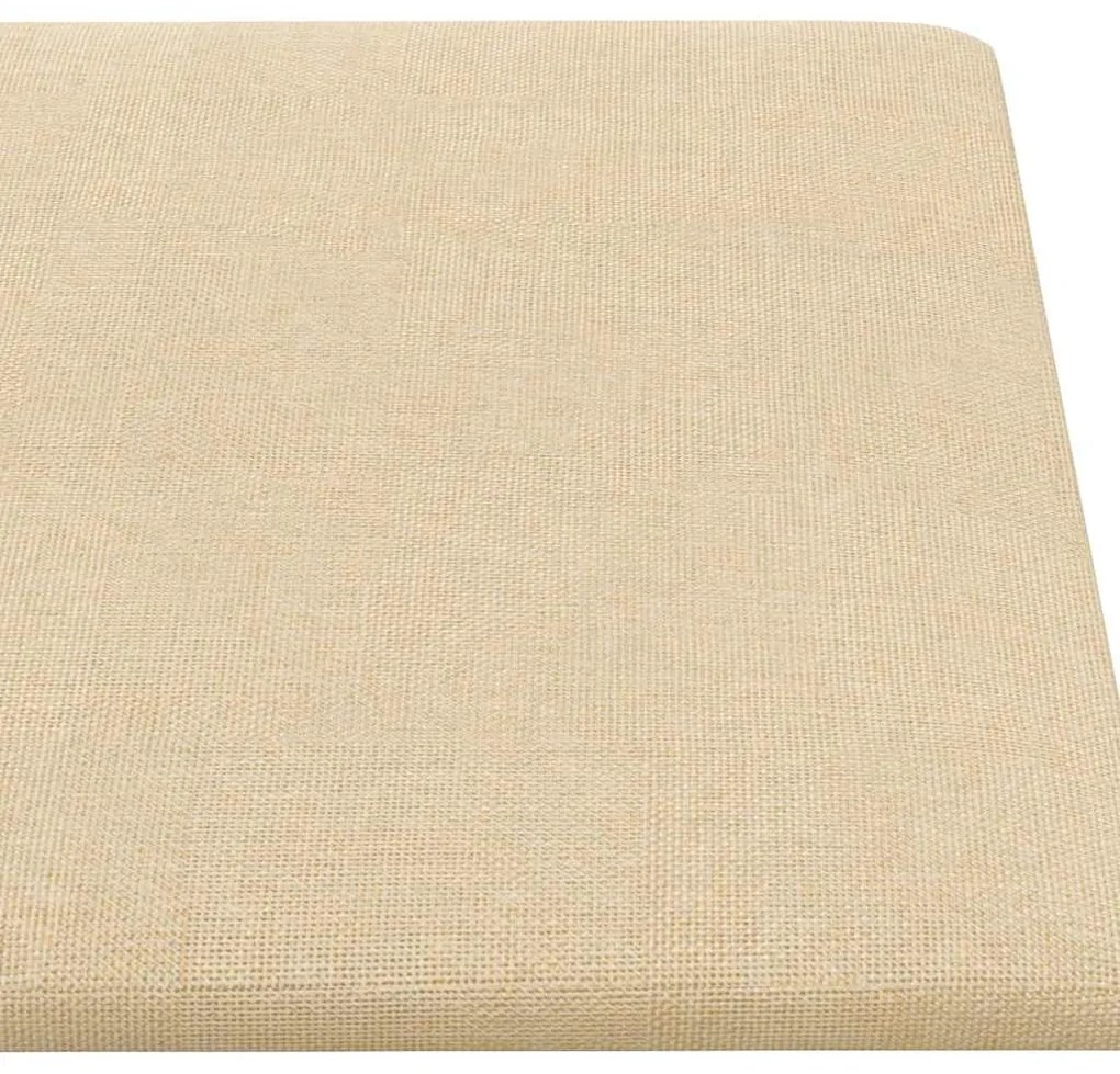 vidaXL Πάνελ Τοίχου 12 τεμ. Κρεμ 90 x 30 εκ. 3,24 μ Υφασμα