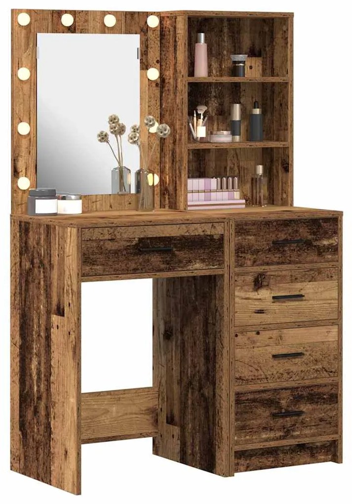 vidaXL Τραπέζι περιποίησης με συρτάρι 2 pcs Καφέ 50 x 41 x 135 εκ