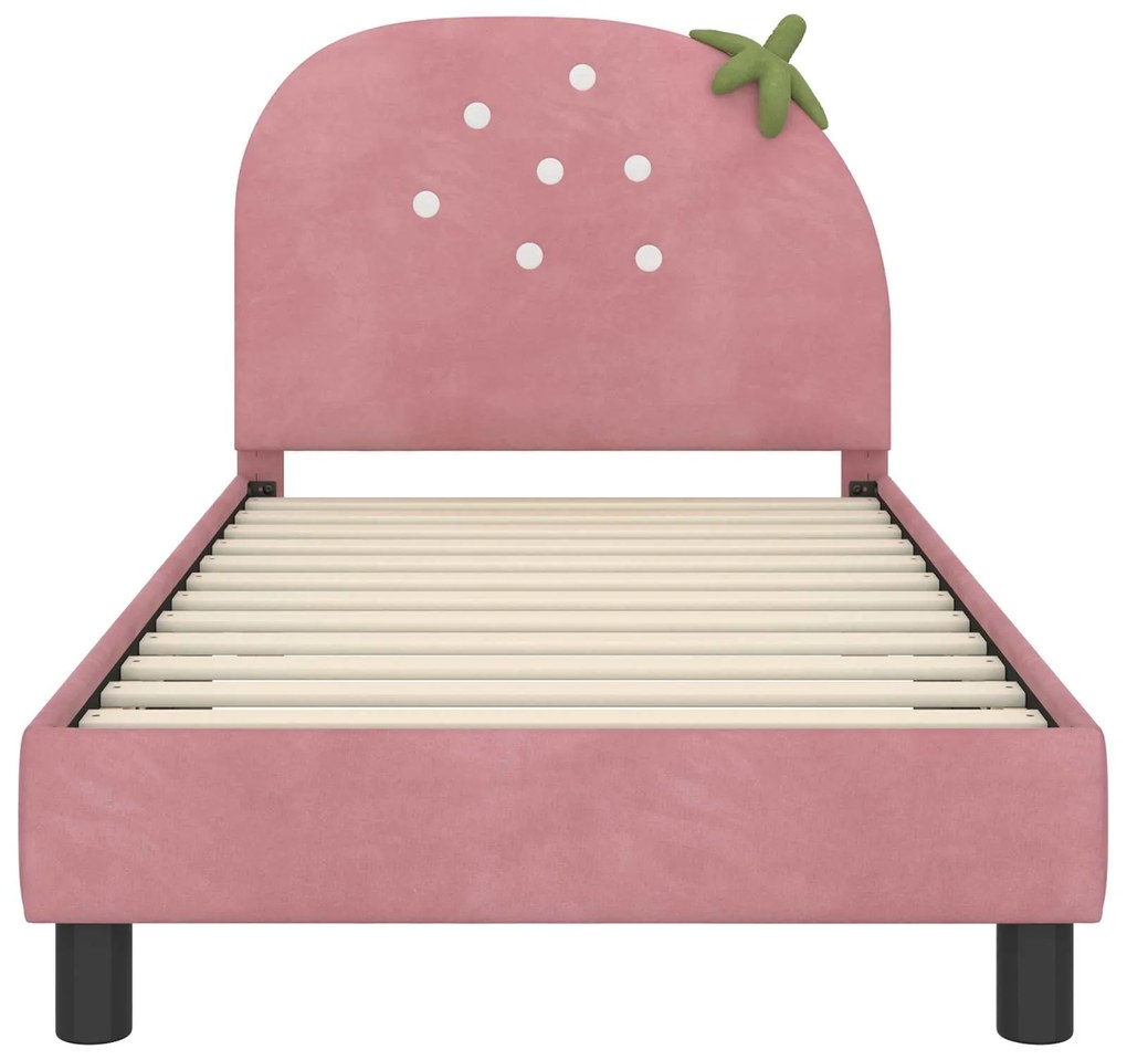 vidaXL Κρεβάτι Παιδικής Κρεβατοκάμαρας με Κεφαλάκι Ροζ 80 x 160 cm