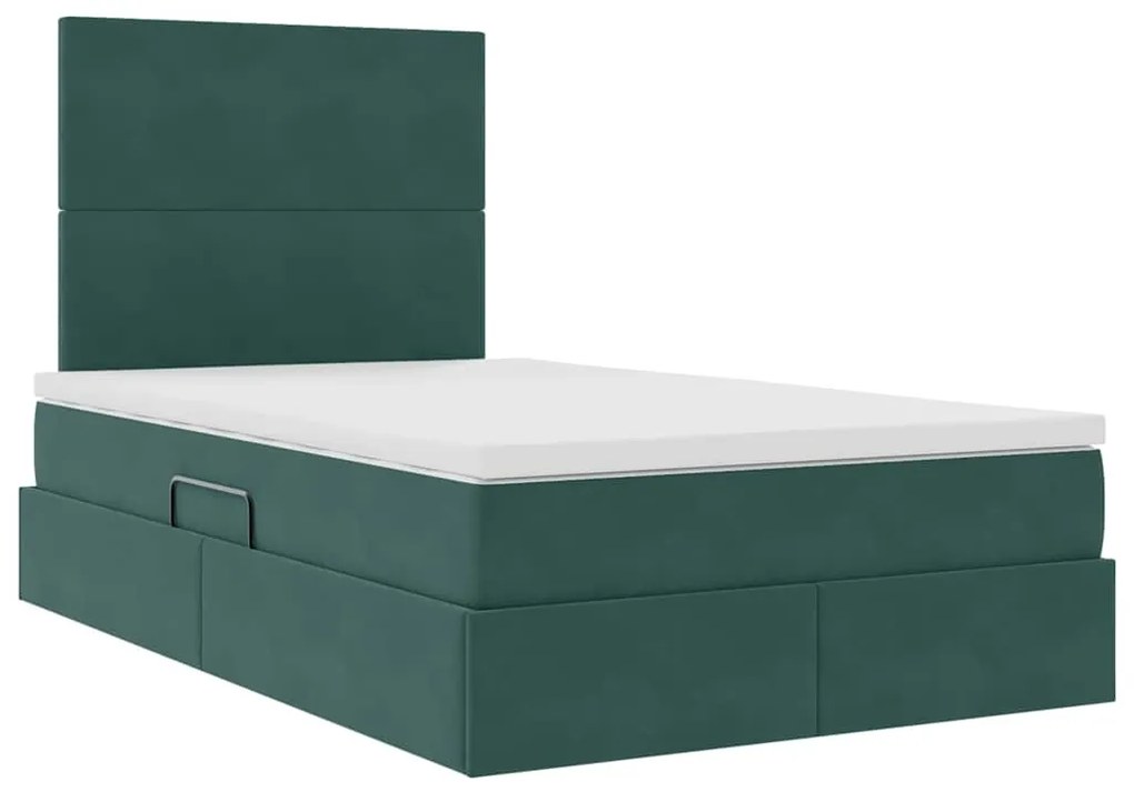 vidaXL Κρεβάτι με αποθηκευτικό χώρο και LED 120 x 200 cm Βελούδο