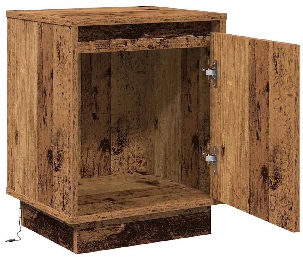 vidaXL Κομοδίνο με Παλιό Ξύλο 39 x 34.5 x 50 εκ. Επεξεργασμένο ξύλο