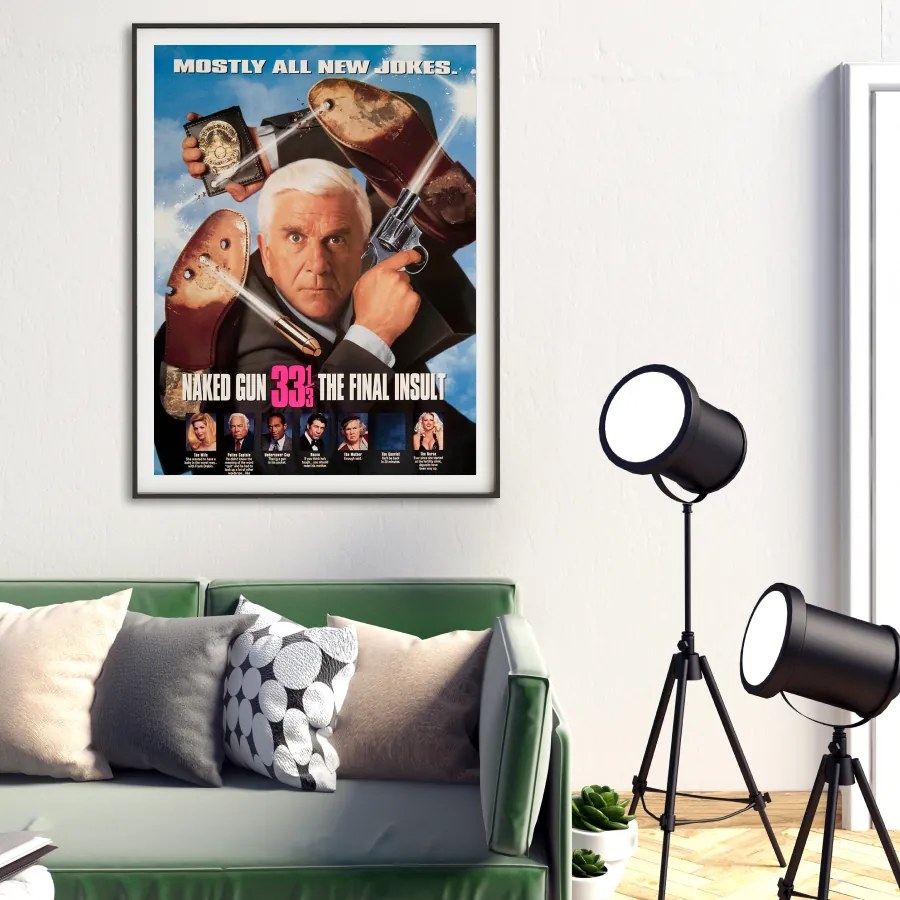 Πόστερ &amp; Κάδρο The Naked Gun MV087 30x40cm Μαύρο Ξύλινο Κάδρο (με πόστερ)