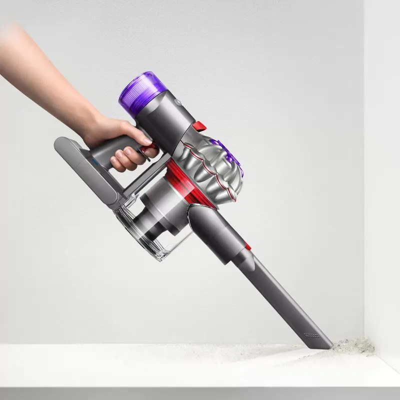 Ηλεκτρική σκούπα όρθιας τοποθέτησης Dyson V8 Advanced 492636-01, 130AW, 540ml, 110000 στροφές/λεπτό, Αυτονομία έως 40 λεπτά, HEPA, Ασήμι/Νικέλιο