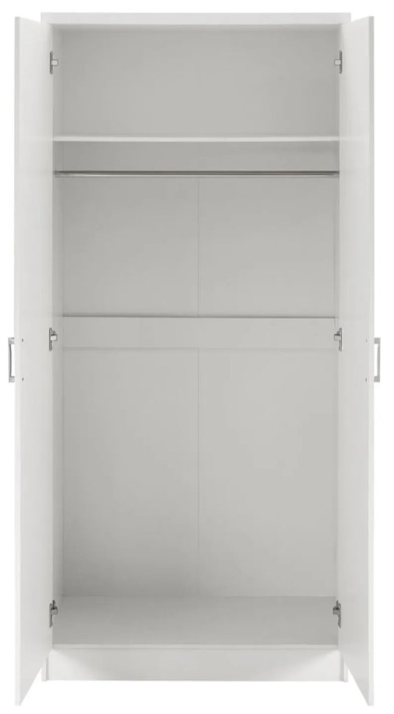 Ντουλάπα JENNA Δίφυλλη Λευκή 80x43x181 εκ. 80x43x181 εκ.