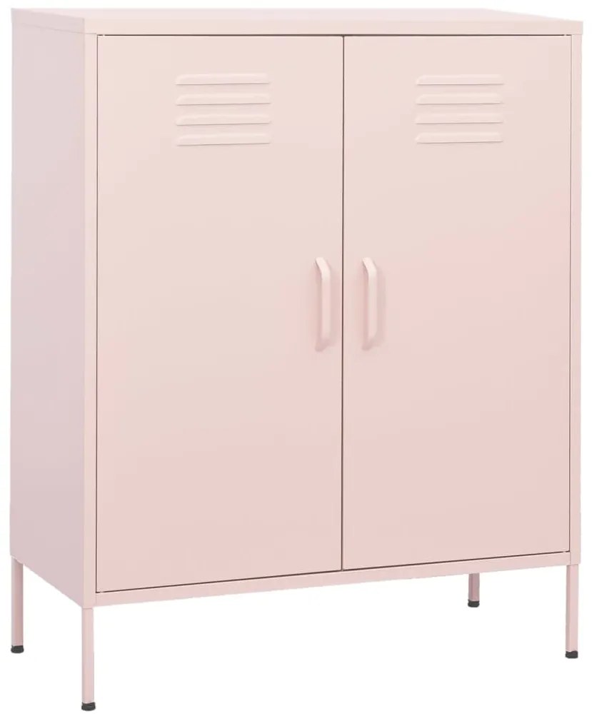 vidaXL Ντουλάπι Αποθήκευσης Ροζ 80 x 35 x 101,5 εκ. Ατσάλινο