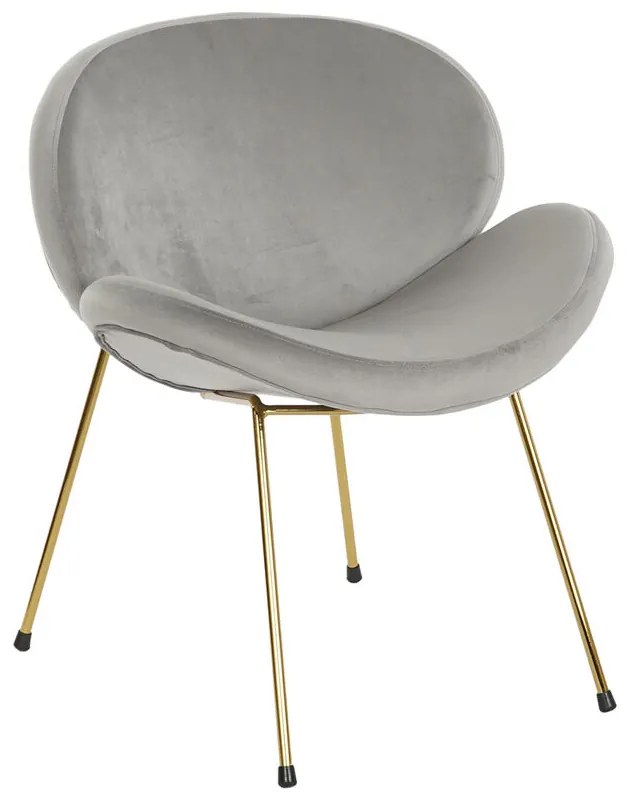 Καρέκλα DKD Home Decor Χρυσό Ανοιχτό Γκρι 62 x 58 x 73 cm