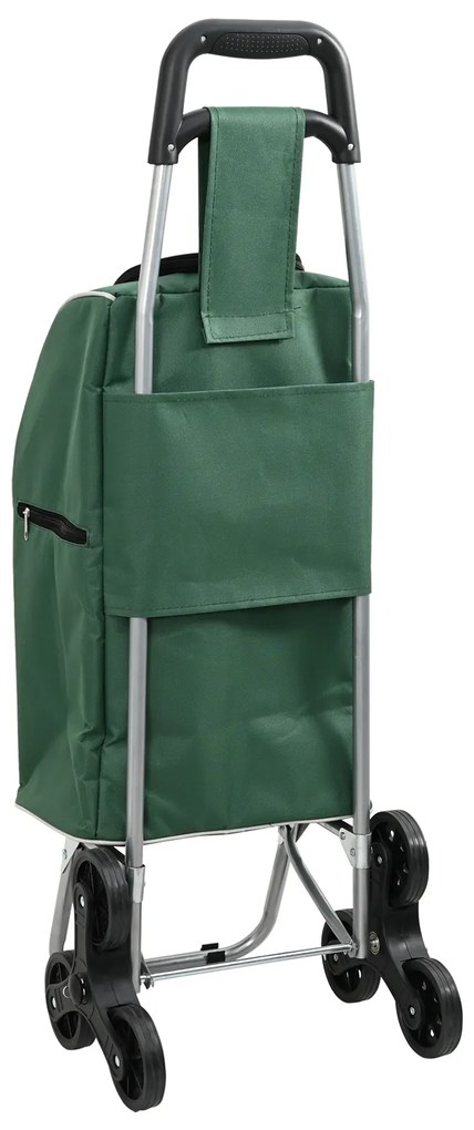 vidaXL Καλάθι Αγορών με Σκαλοπάτια Πράσινο 38 L