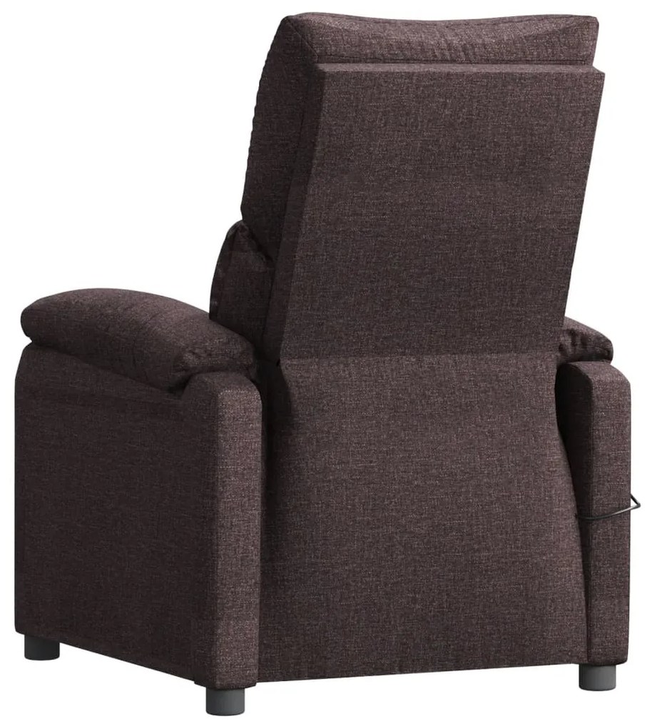 vidaXL Πολυθρόνα με Ανύψωση Σκούρο Καφέ Υφασμάτινη