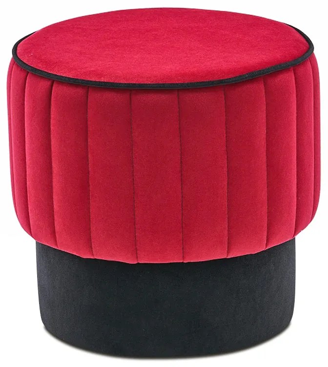 Σκαμπώ Rose Megapap βελούδινο χρώμα κόκκινο 40x40x40εκ.-GP043-0079,4