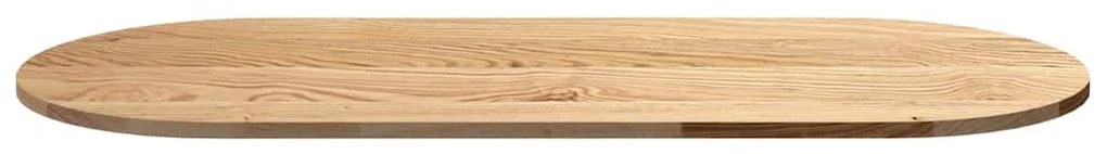 vidaXL Επιτραπέζια επιφάνεια 140x60x2 εκ. από Μασίφ Ξύλο Δρυός Οβάλ