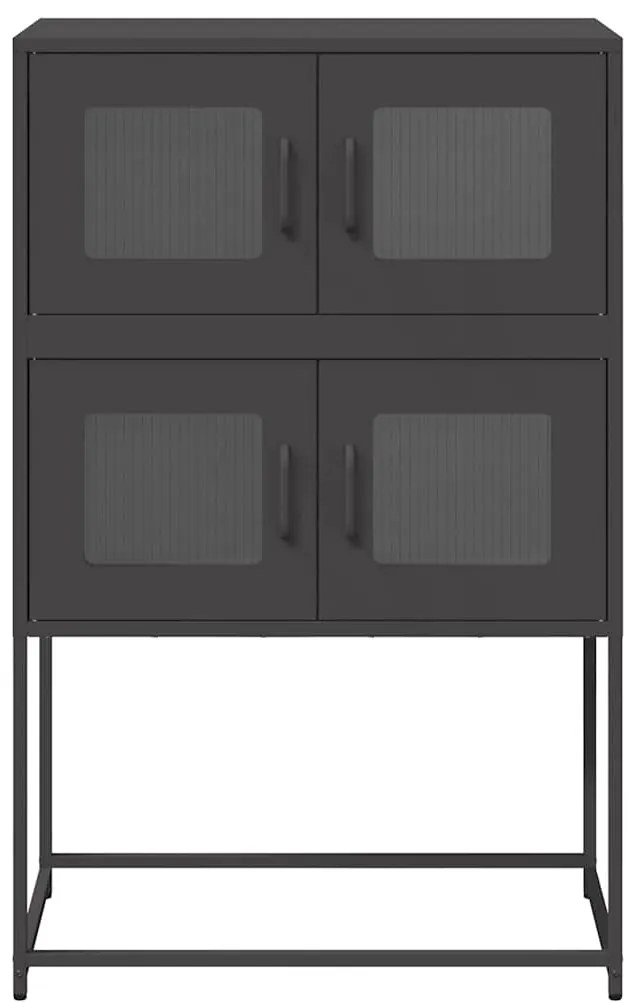 vidaXL Highboard Μαύρο 68x39x107 cm Ατσάλι