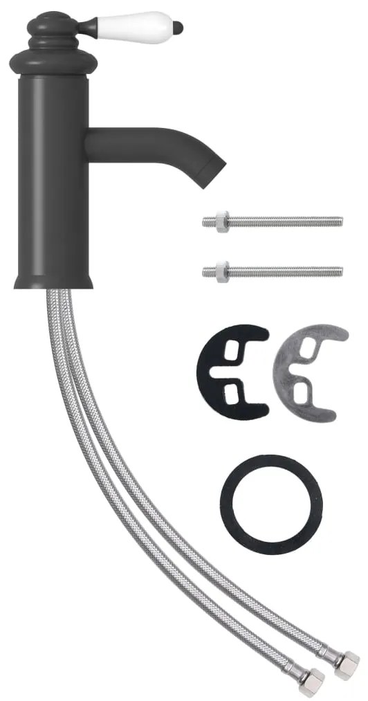 vidaXL Μπαταρία Νιπτήρα Μπάνιου Γκρι 130 x 180 χιλ.