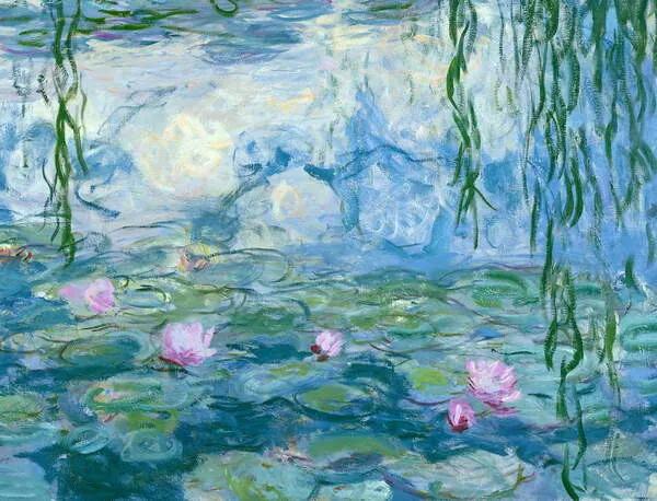 Monet, Claude - Εκτύπωση έργου τέχνης Νερολούλουδα, (40 x 30 cm)