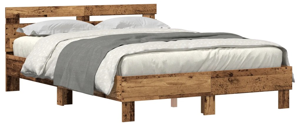 vidaXL Σκελετός Κρεβατιού Παλαιό ξύλο 150 x 200 cm Επεξεργασμένο ξύλο