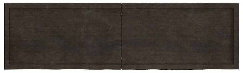 vidaXL Πάγκος Μπάνιου Σκούρο Καφέ 180x50x(2-6) εκ. Επεξεργ. Μασίφ Ξύλο