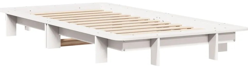 vidaXL Σκελετός Κρεβ. Χωρίς Στρώμα Λευκό 75x190 εκ Μασίφ Πεύκο