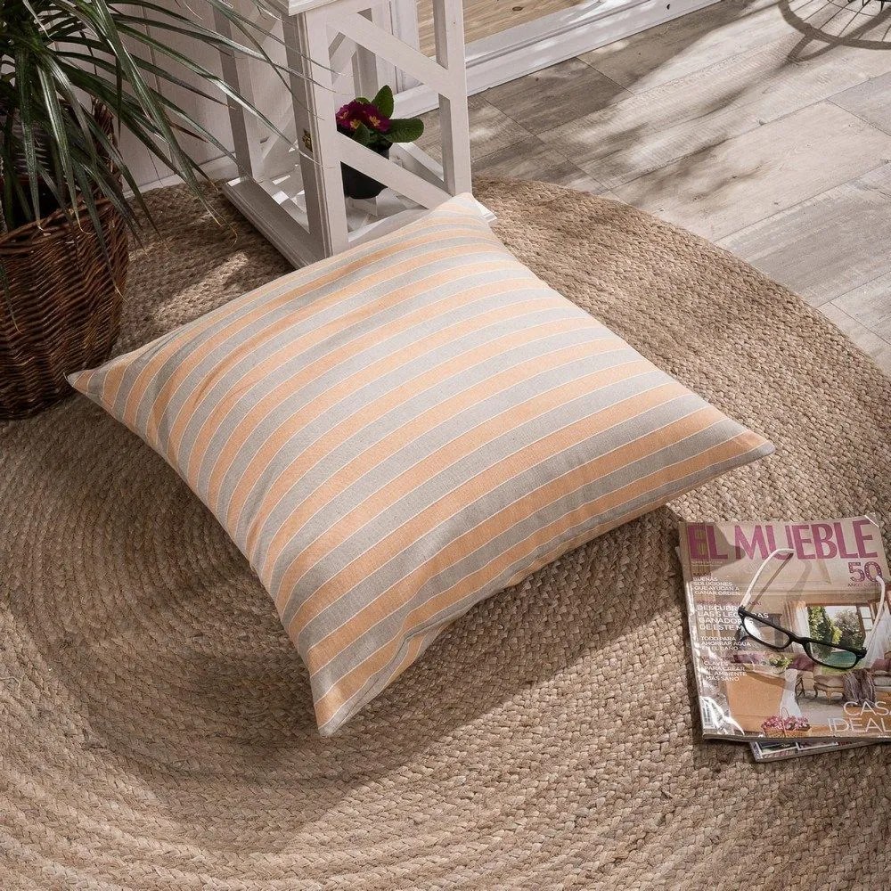 Μαξιλάρι Διακοσμητικό (Με Γέμιση) Prado 14 Peach Teoran 65Χ65 Cotton-Polyester