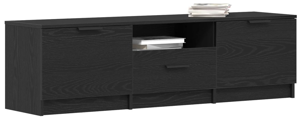 vidaXL Ντουλάπι τηλεόρασης - Μαύρη δρυς - 140x35x40 εκ. - Φτιαγμένο από επεξεργασμένο ξύλο