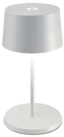 Επαναφορτιζόμενο Επιτραπέζιο Φωτιστικό LED Olivia Mini H22 Φ11 Zafferano-LD0860B3-Λευκό LD0860B3
