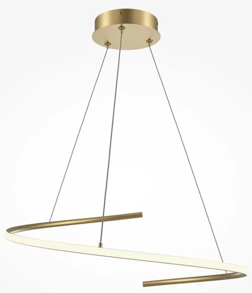Κρεμαστό Φωτιστικό Οροφής LED 31W Ορείχαλκος 2600K-3500K Dimmable Curve MOD242PL-L33BSK Maytoni MOD242PL-L33BSK Ορείχαλκος