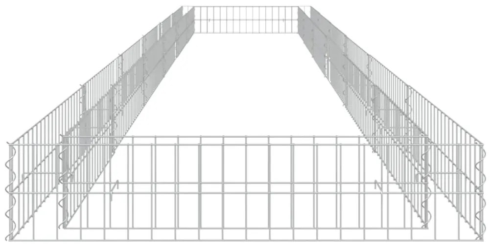 Συρματοκιβώτιο-Γλάστρα Υπερυψωμένη 600x100x20 εκ. Γαλβ. Χάλυβας - Ασήμι