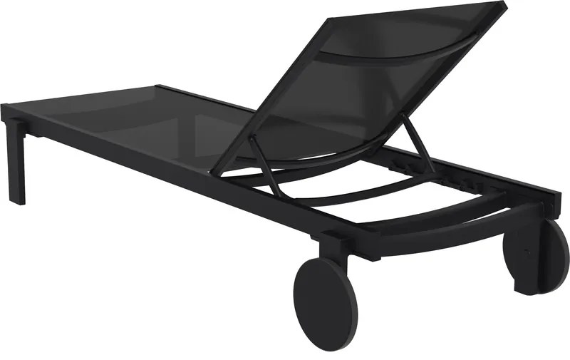 CASABLANCA ΞΑΠΛΩΣΤΡΑ BLACK/BLACK ΑΛΟΥΜ-ΠΟΛ/ΝΙΟΥ 74X190X31εκ.