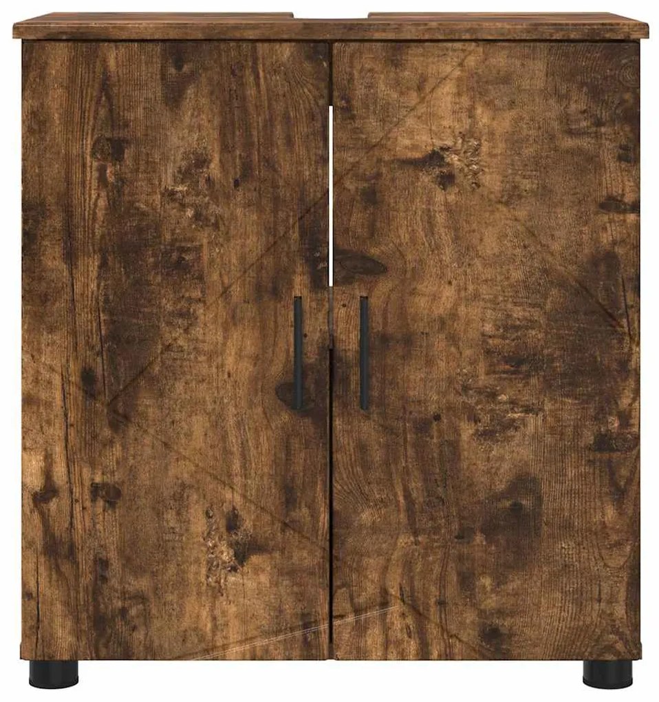 vidaXL Ντουλάπι Μπάνιου με ράφι Καπνιστή δρυς 61 x 35 x 64 εκ.