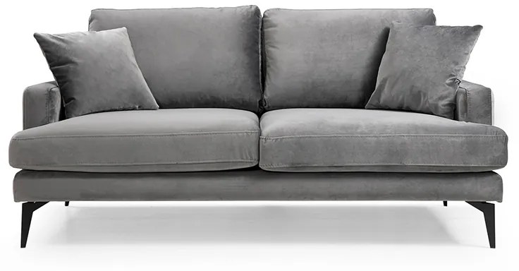 Intrahome Καναπές 2θέσιοςFortune Intrahome βελούδο ανθρακί-μαύρο 175x90x88εκ | SKU: INTRAPA-182112355