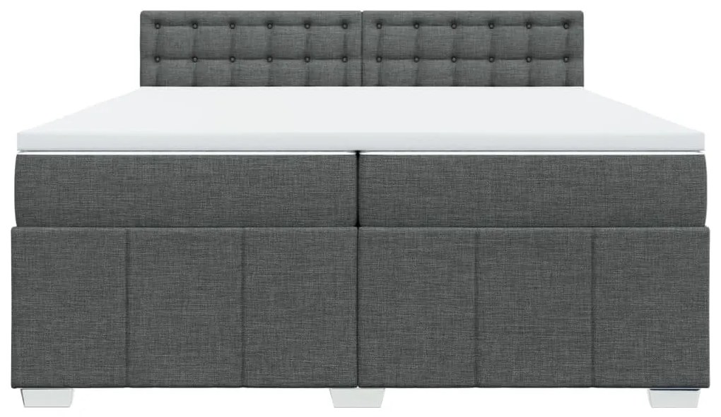 ΚΡΕΒΑΤΙ BOXSPRING ΜΕ ΣΤΡΩΜΑ ΣΚΟΥΡΟ ΓΚΡΙ 200X200 ΕΚ. ΥΦΑΣΜΑΤΙΝΟ 3289490