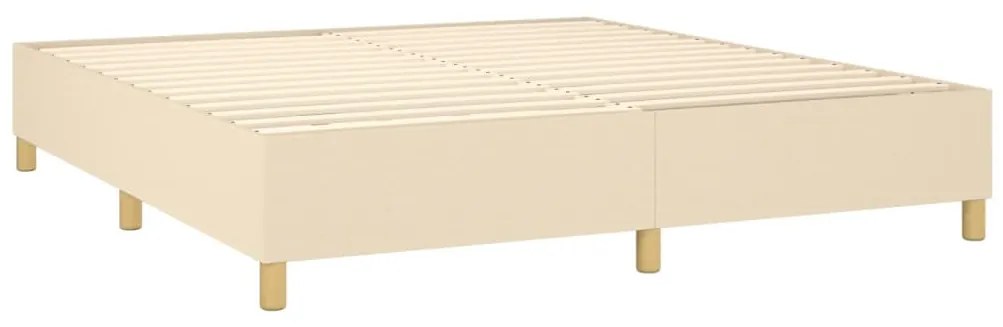 Κρεβάτι Boxspring με Στρώμα Κρεμ 160x200 εκ. Υφασμάτινο 3137410