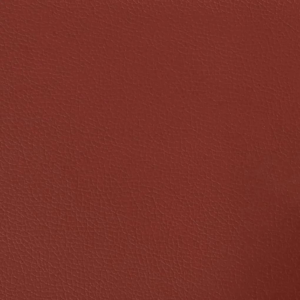 Μαξιλάρια Διακοσμητικά 2 τεμ. μπορντό 40x40 εκ. Συνθετικό Δέρμα - Κόκκινο