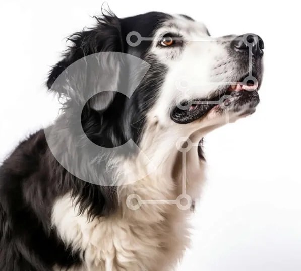 Intra Συλλεκτικό Ξύλινο Παζλ Plywood 4mm - Αξιολάτρευτη εικόνα ενός περίεργου ασπρόμαυρου σκύλου Σε Ξύλινο Κουτί - Διαστάσεις: 10x10 cm – 25 κομμάτια