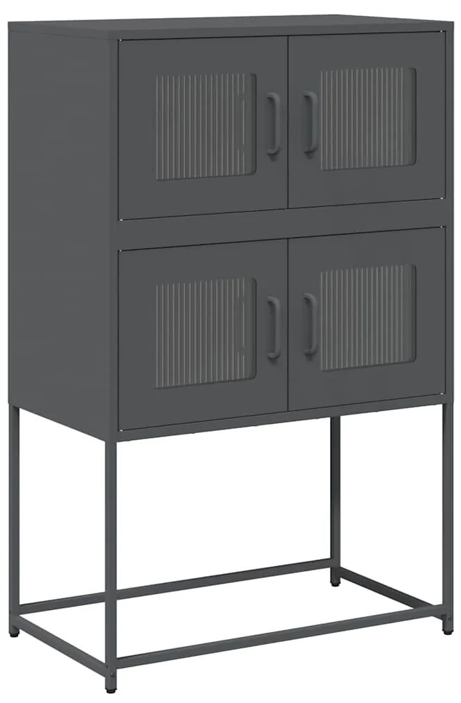 Highboard Ανθρακί 68x39x107 cm Χάλυβας - Ανθρακί