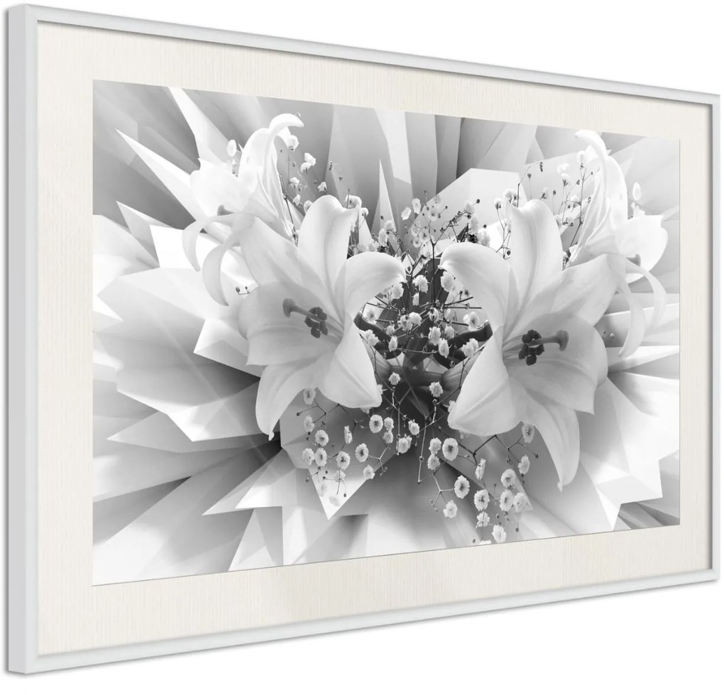 Αφίσα - Crystal Lillies - 30x20 - Χρυσό - Χωρίς πασπαρτού