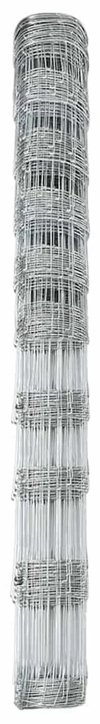 vidaXL Περίφραξη αγρού Ασημί 50 x 1,2 m Γαλβανισμένος χάλυβας