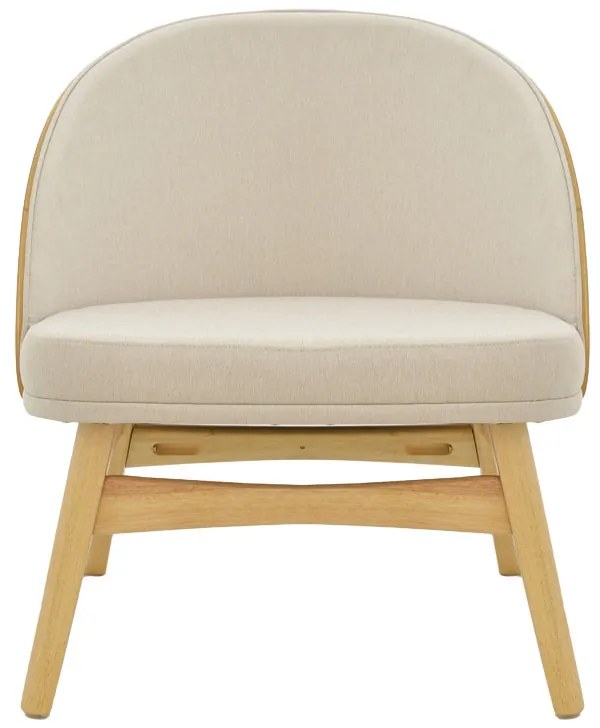 Καρέκλα Sarian pakoworld μπεζ ύφασμα-rubberwood φυσικό πόδι 69,5x71x70.5εκ