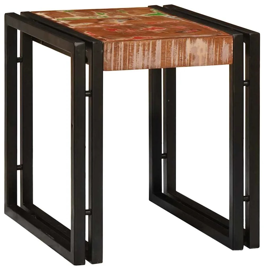 vidaXL Τραπέζι Σαλονιού με Στηρίγματα 3 pcs Καφέ και Μαύρο