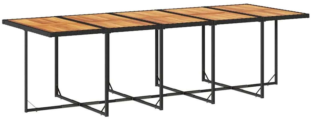 vidaXL Σετ Τραπεζαρίας Κήπου 11 τεμ Μαύρο από Συνθ. Ρατάν με Μαξιλάρια