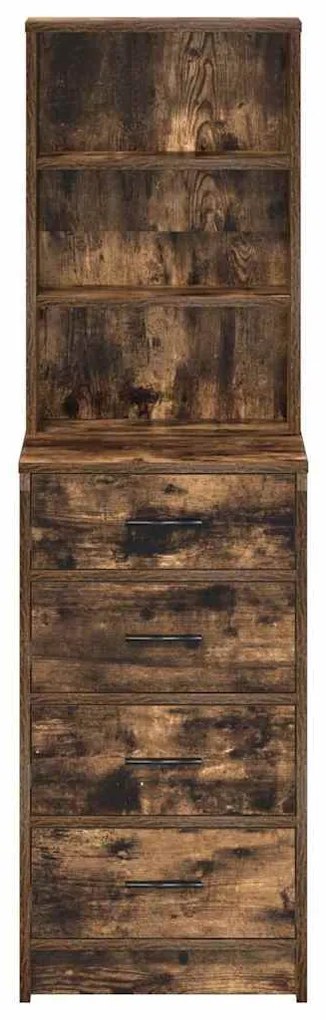 vidaXL Highboard Καπνιστή δρυς 40 x 41 x 135 εκ. Επεξεργασμένο ξύλο