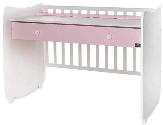 Βρεφικό κρεβάτι DREAM  60x120εκ. White + Pink 10150420038A  Lorelli (Δώρο Πάντα Προστασίας)