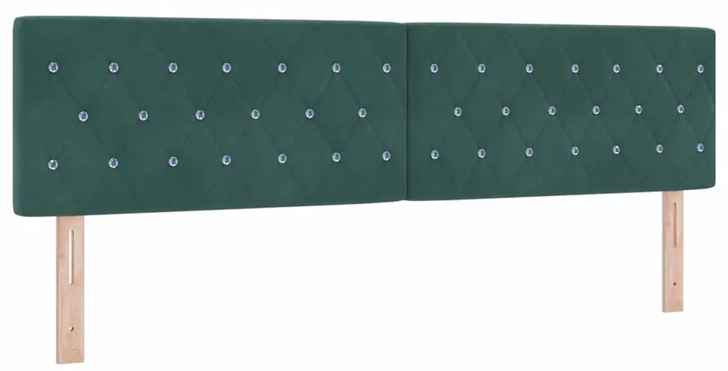 vidaXL Βελούδινο Κεφαλάρι Argyle Σκούρο πράσινο 180 cm Βελούδο