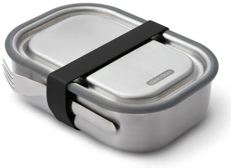 Κουτί φαγητού Black+Blum BAM-SS-L018, 1 l, ορθογώνιο, ασφαλές για φούρνο, χωρίς BPA, ανοξείδωτο ατσάλι, γκρι