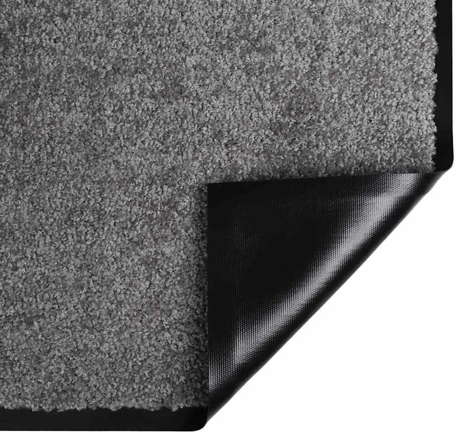 vidaXL Χαλάκι Εξώπορτας Ανοιχτό γκρι 60 x 40 x 1.2 εκ. Ύφασμα τέντι