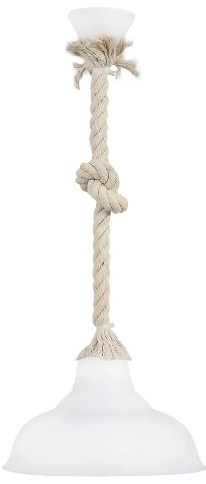 Φωτιστικό Οροφής Μονόφωτο Heronia Macrame Public 31-1175 Rope/White