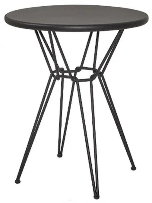 Τραπέζι Cologne/T4 02-00-0913 Φ70x74cm Black