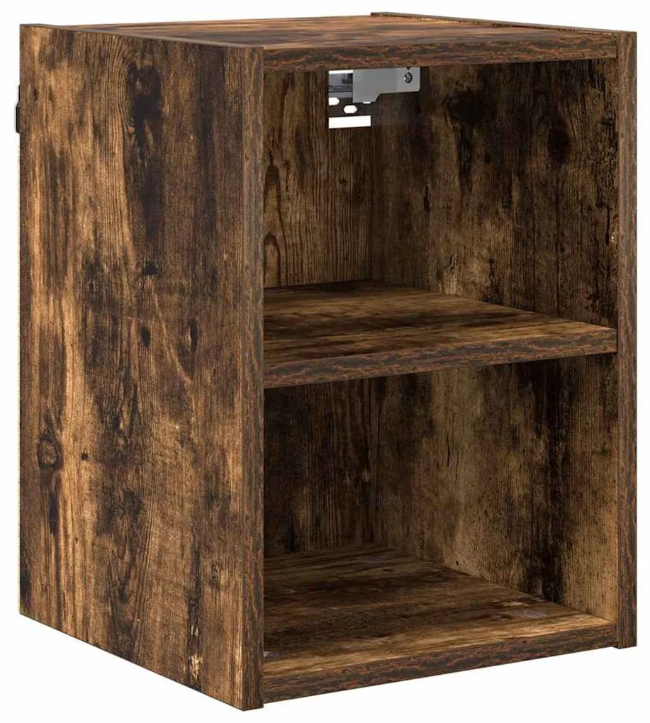 vidaXL Κρεμαστό ντουλάπι Καπνιστό Δρύς 30 x 29,5 x 40 εκ.