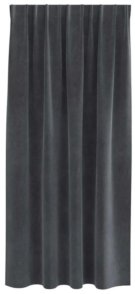 vidaXL Κουρτίνες με κουρτίνες 2 pcs Ανοιχτό γκρι 140 x 175 cm Βελούδο